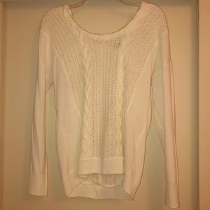 Cream Colored Sweater That Buttons Down The Back